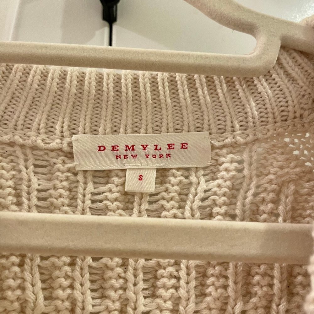 Demylee Off-White Cable knit Cotton-Blend Sweater.